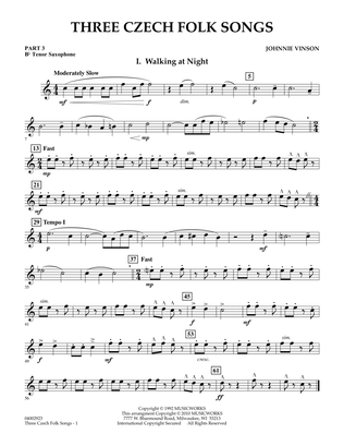 Three Czech Folk Songs - Pt.3 - Bb Tenor Saxophone