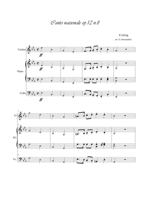 Canto nazionale op.12 n.8. Violin, piano and cello trio
