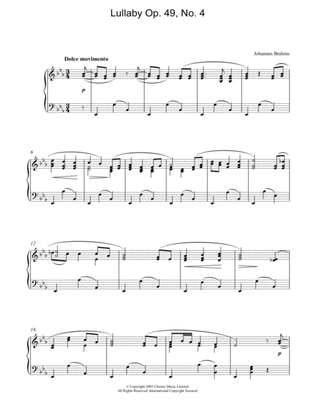 Lullaby Op. 49, No. 4