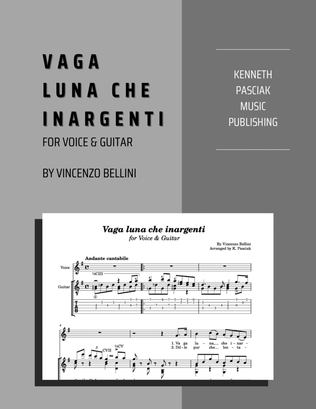 Vaga luna che inargenti (for Voice & Guitar)