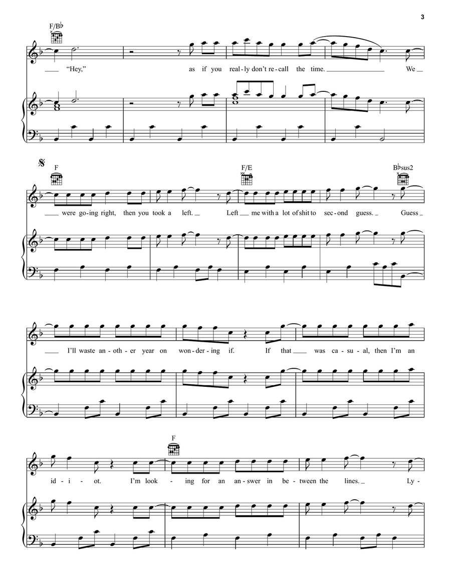 Sharpest Tool Piano, Vocal, Guitar scores gallery preview page 3