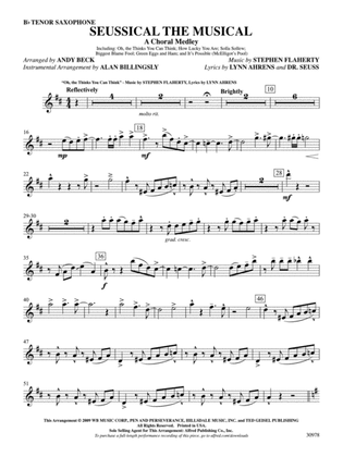 Seussical the Musical: A Choral Medley: B-flat Tenor Saxophone