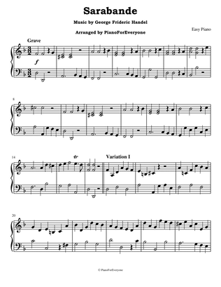 Sarabande - Handel (Easy Piano)