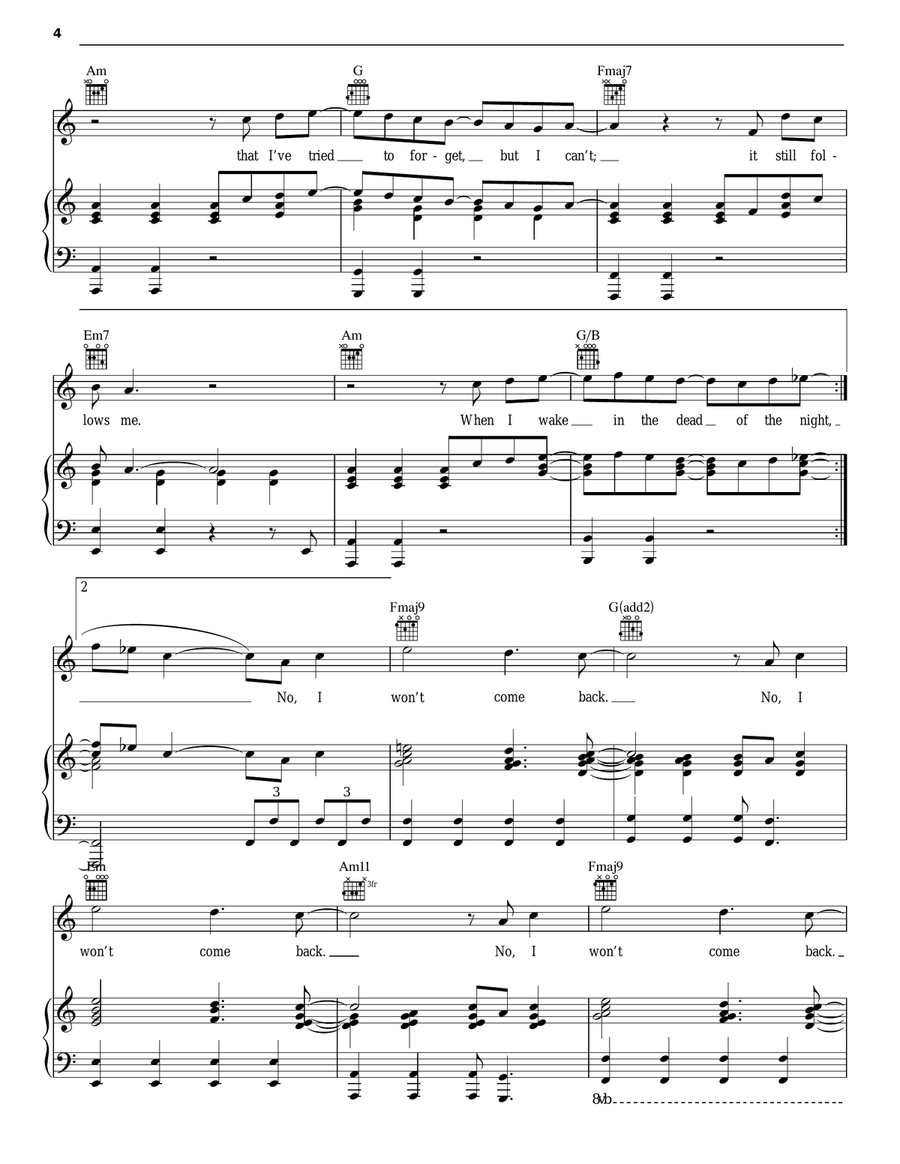 I'm All Over It Piano, Vocal, Guitar scores gallery preview page 4