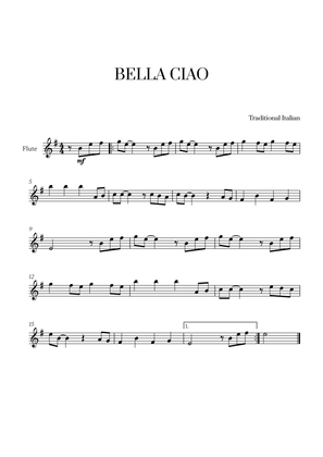 Bella Ciao for Flute Solo