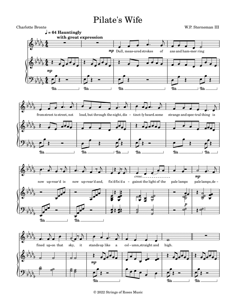 Pilate's Wife High Voice scores gallery preview page 1