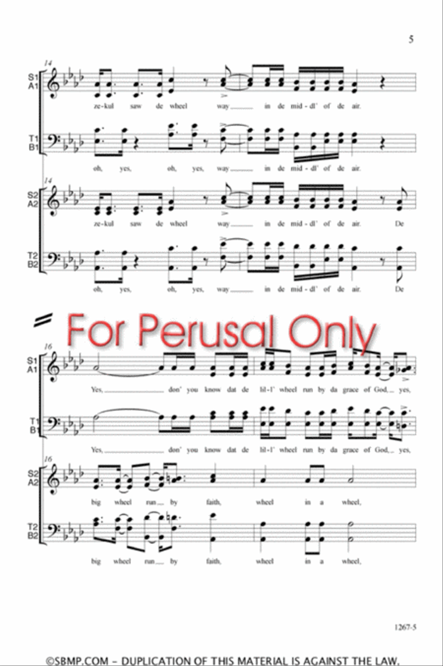 Ezekiel - SATB Double Choir Octavo 4-Part scores gallery preview page 5