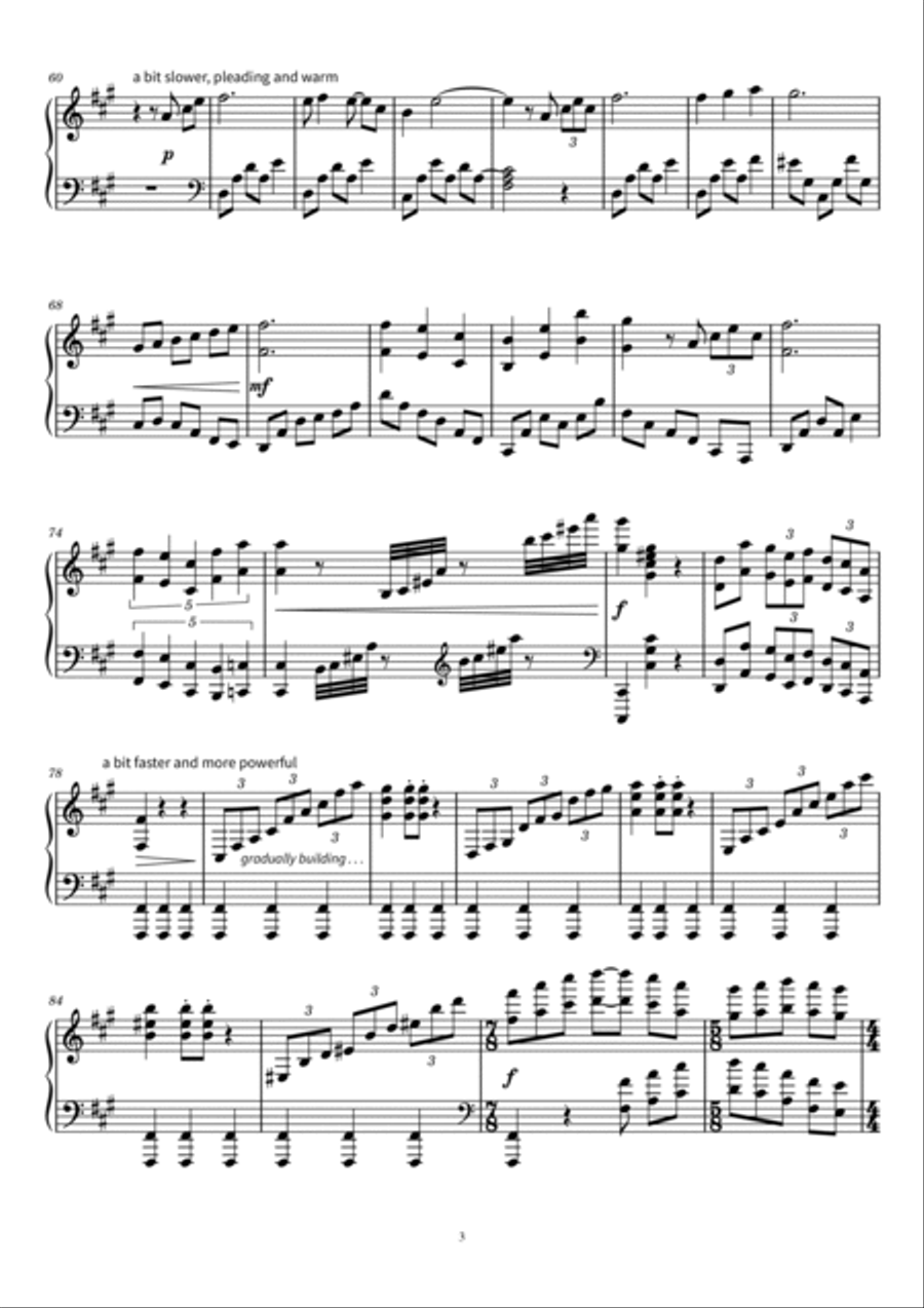Speechless Piano Solo scores gallery preview page 3