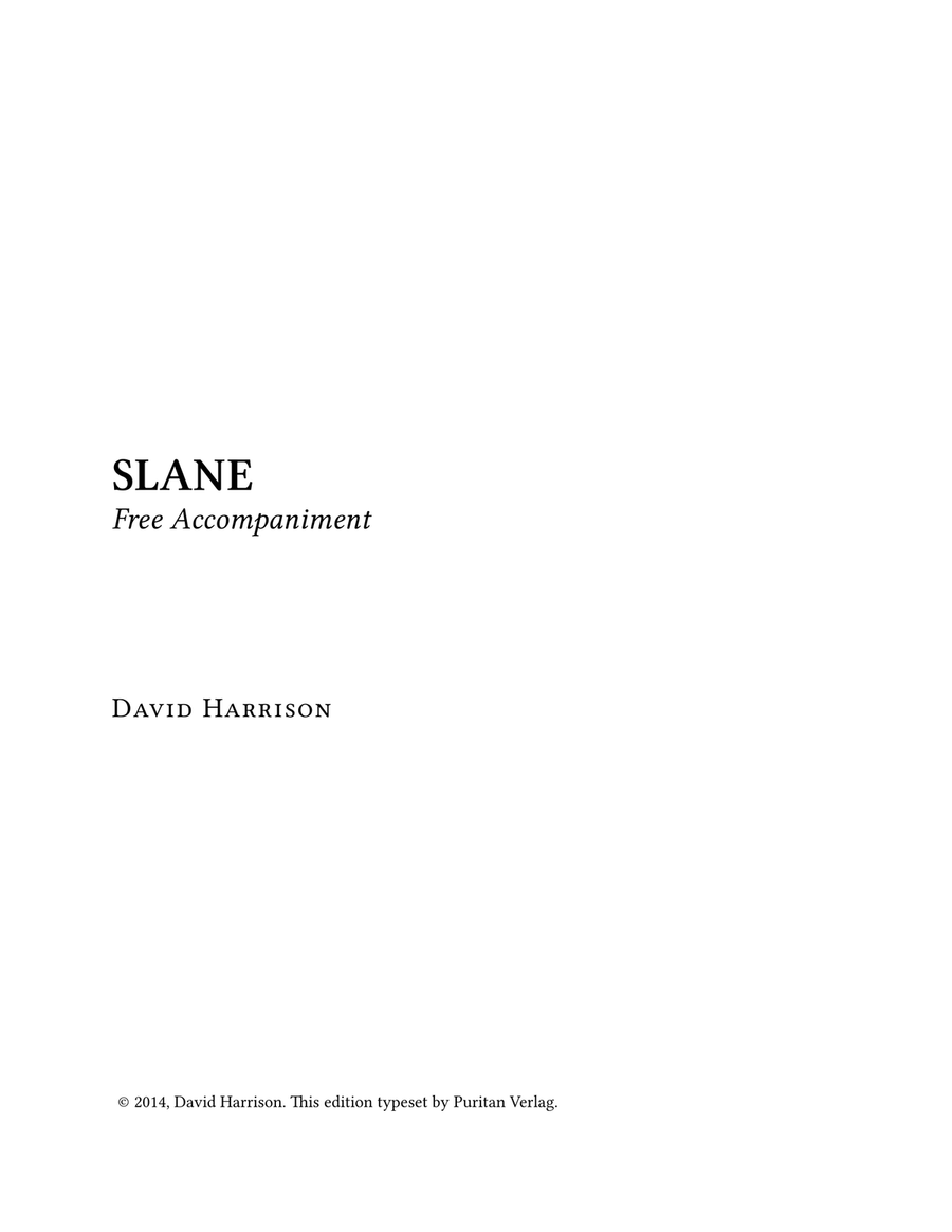 Slane - Introduction or Free Accompaniment Organ Solo scores gallery preview page 1