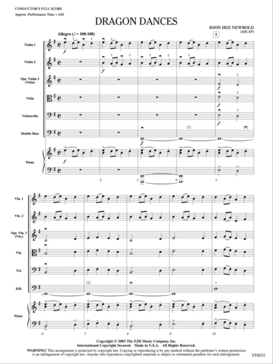 Dragon Dances: Score Dragon Dances: Score String Orchestra scores gallery preview page 3