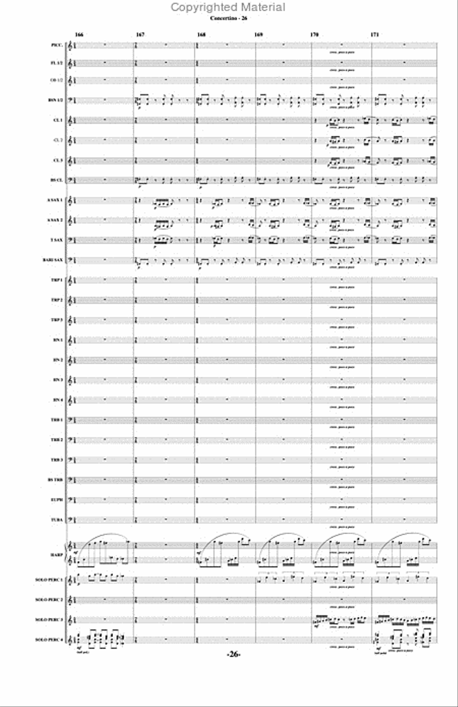 Concertino for 4 Percussion Concertino for 4 Percussion Concert Band scores gallery preview page 27