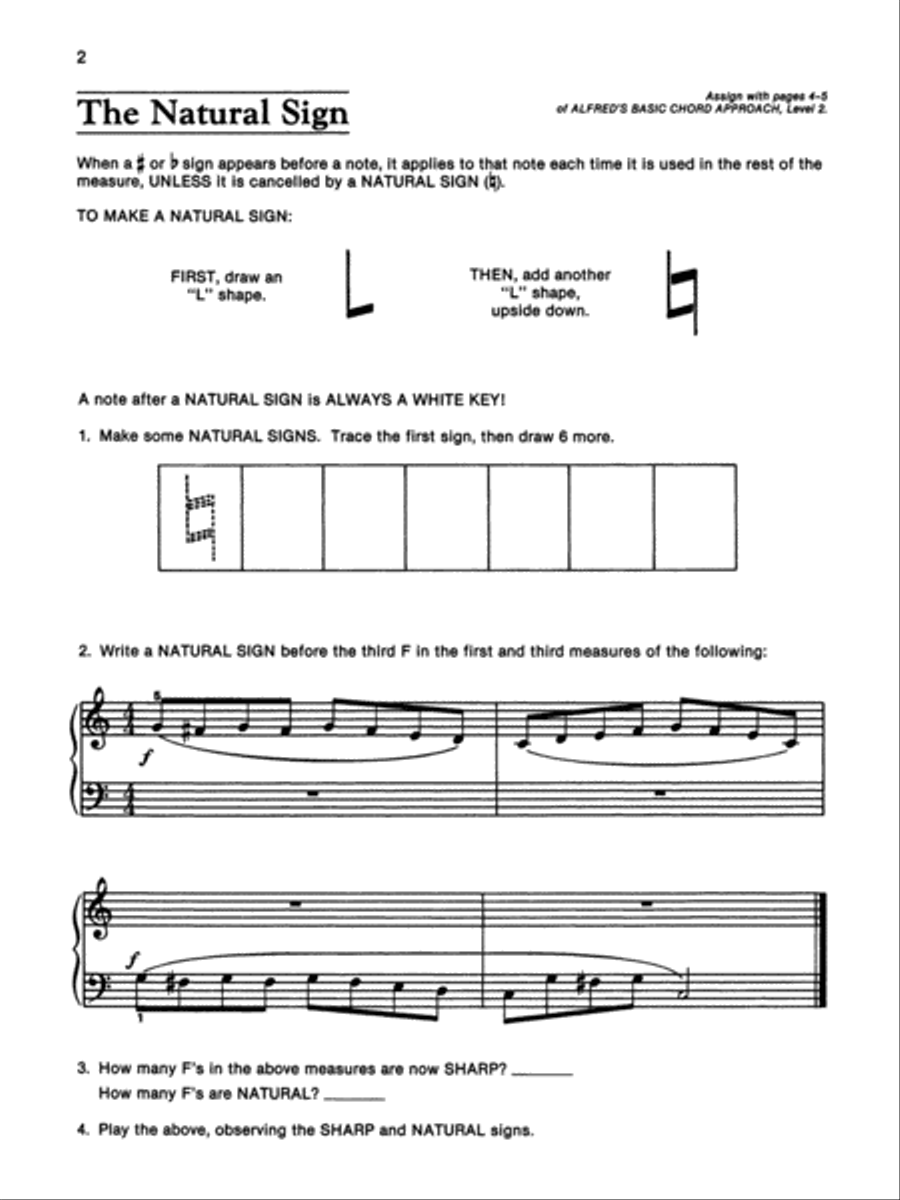 Alfred's Basic Piano Chord Approach Theory, Book 2 Piano Method scores gallery preview page 3