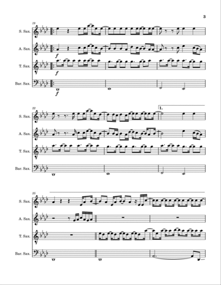 Then Christ Came Saxophone Quartet scores gallery preview page 4