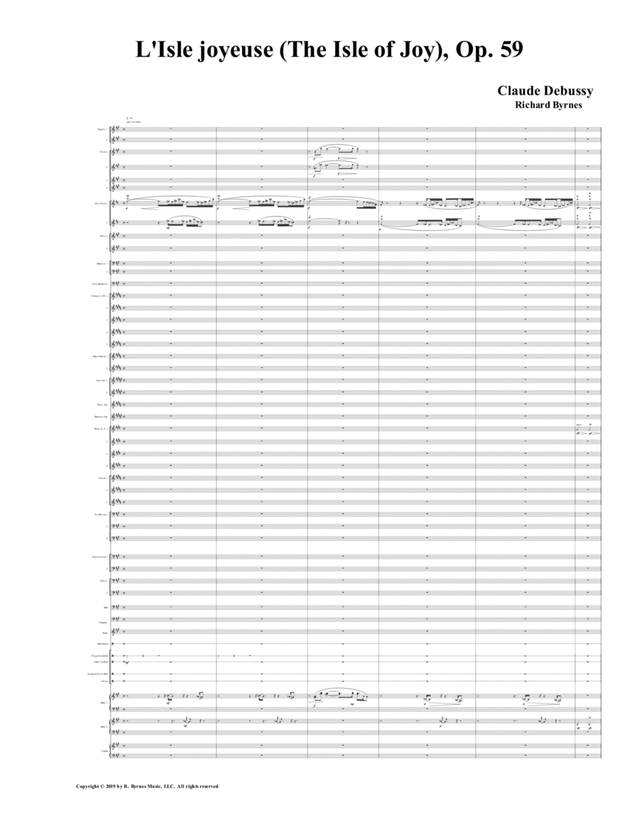 L'isle Joyeuse (The Isle of Joy) (Symphonic Band) Concert Band scores gallery preview page 1