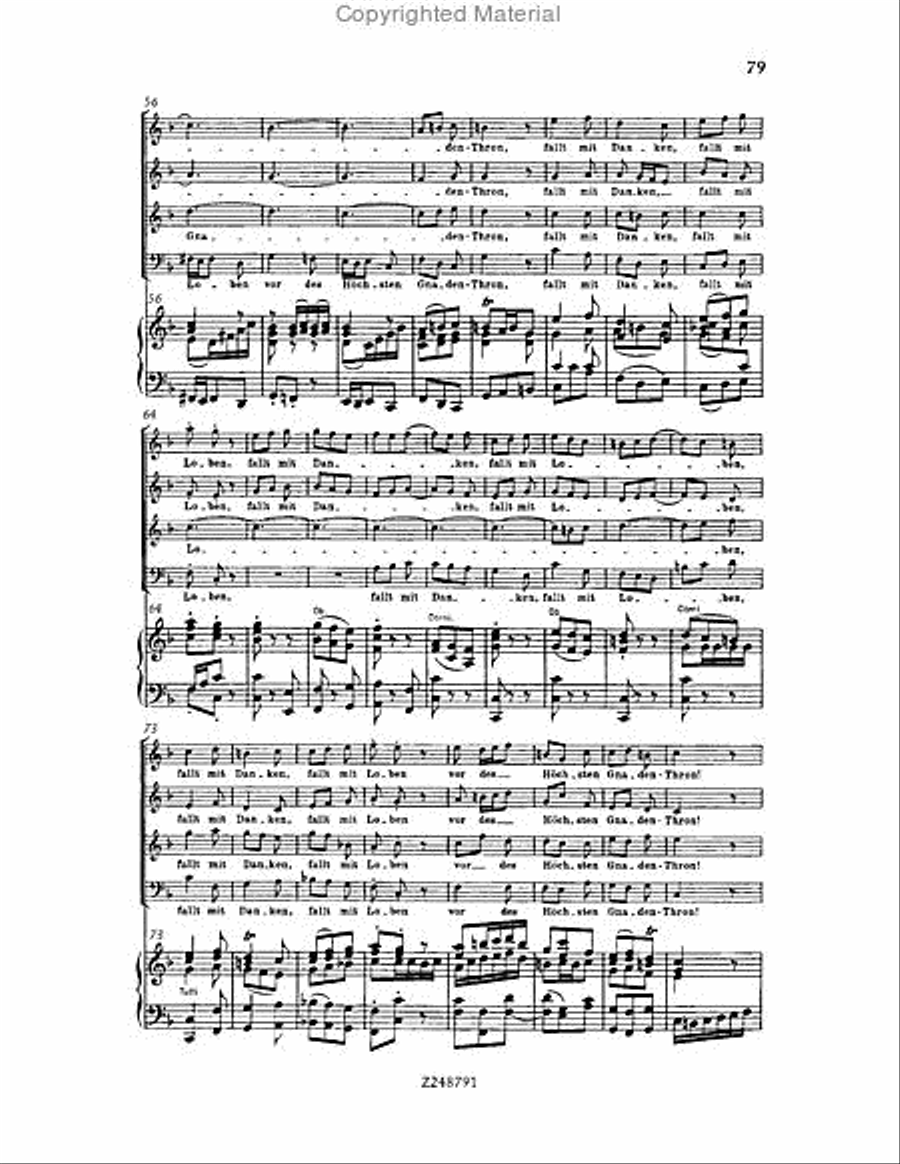 Christmas Oratorio, BWV 248 Choir scores gallery preview page 78