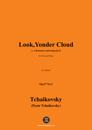 Book cover for Tchaikovsky-Look,Yonder Cloud,in c minor,Op.27 No.2