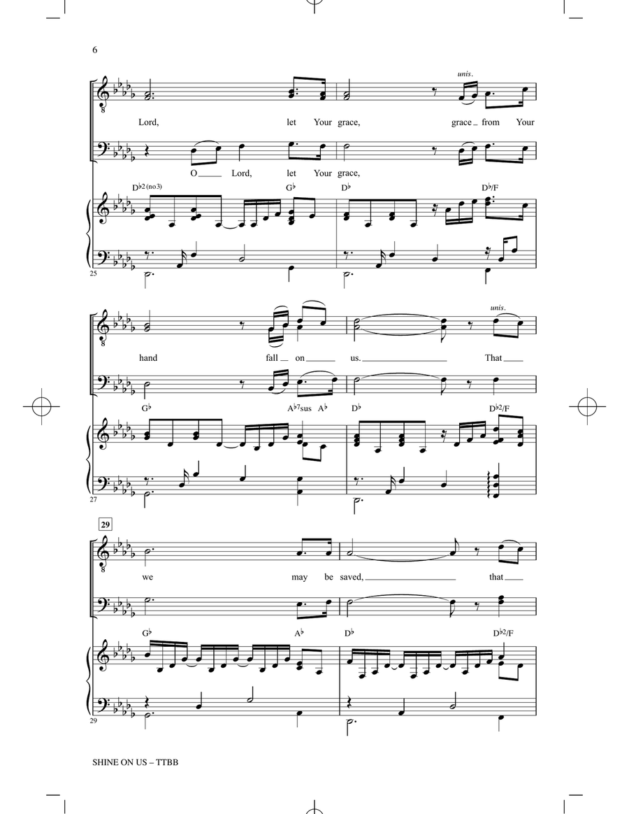 Shine On Us (arr. Joel Raney) TTBB scores gallery preview page 5