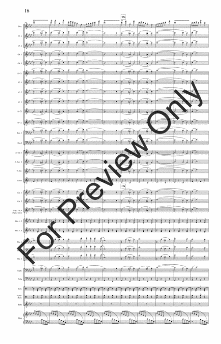 The Stars and Stripes Forever (Score) Concert Band scores gallery preview page 19