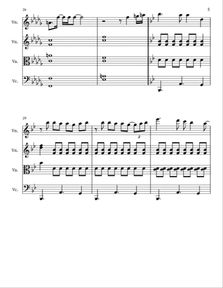 When He Sees Me String Trio scores gallery preview page 5