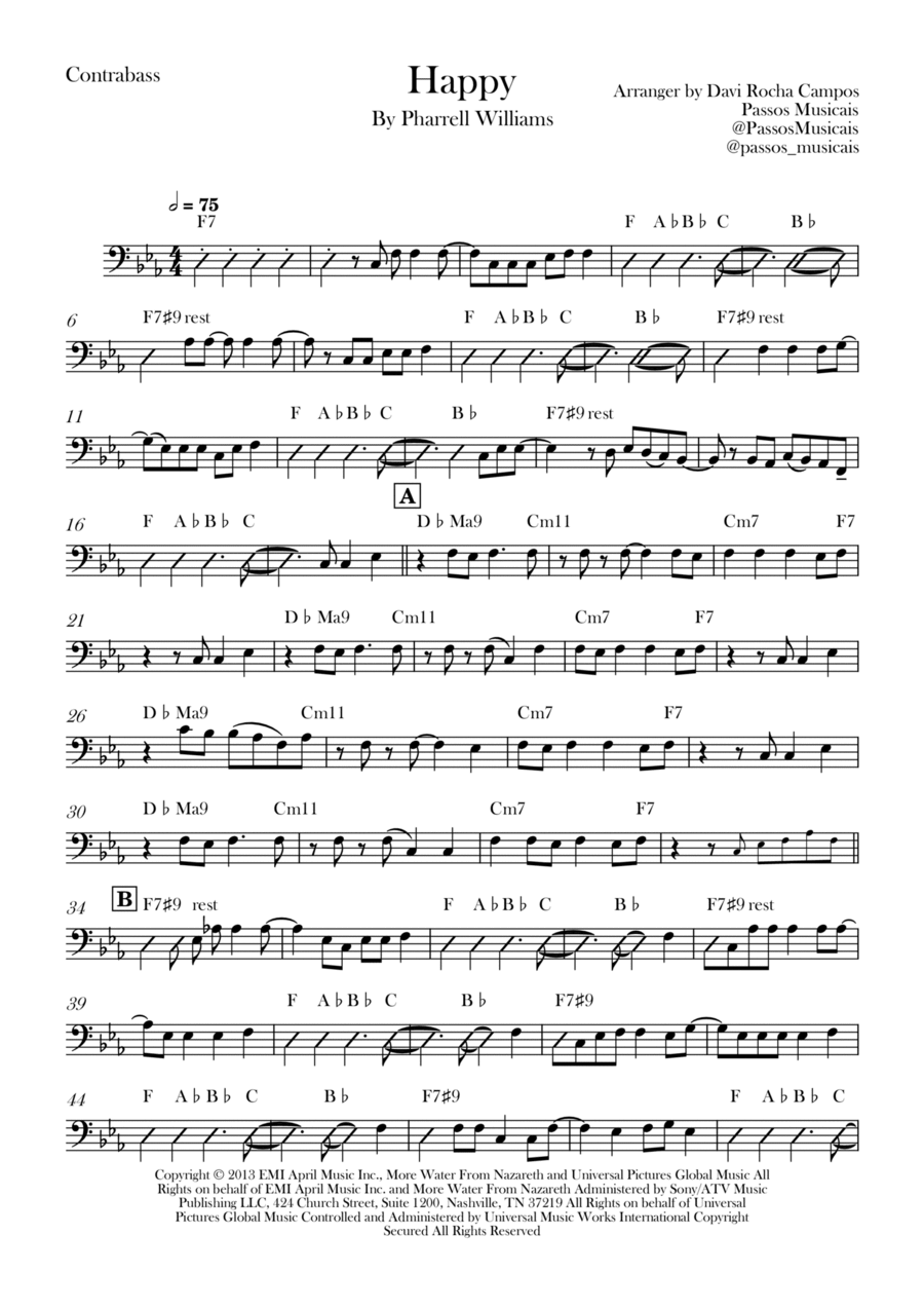 Happy Double Bass scores gallery preview page 1