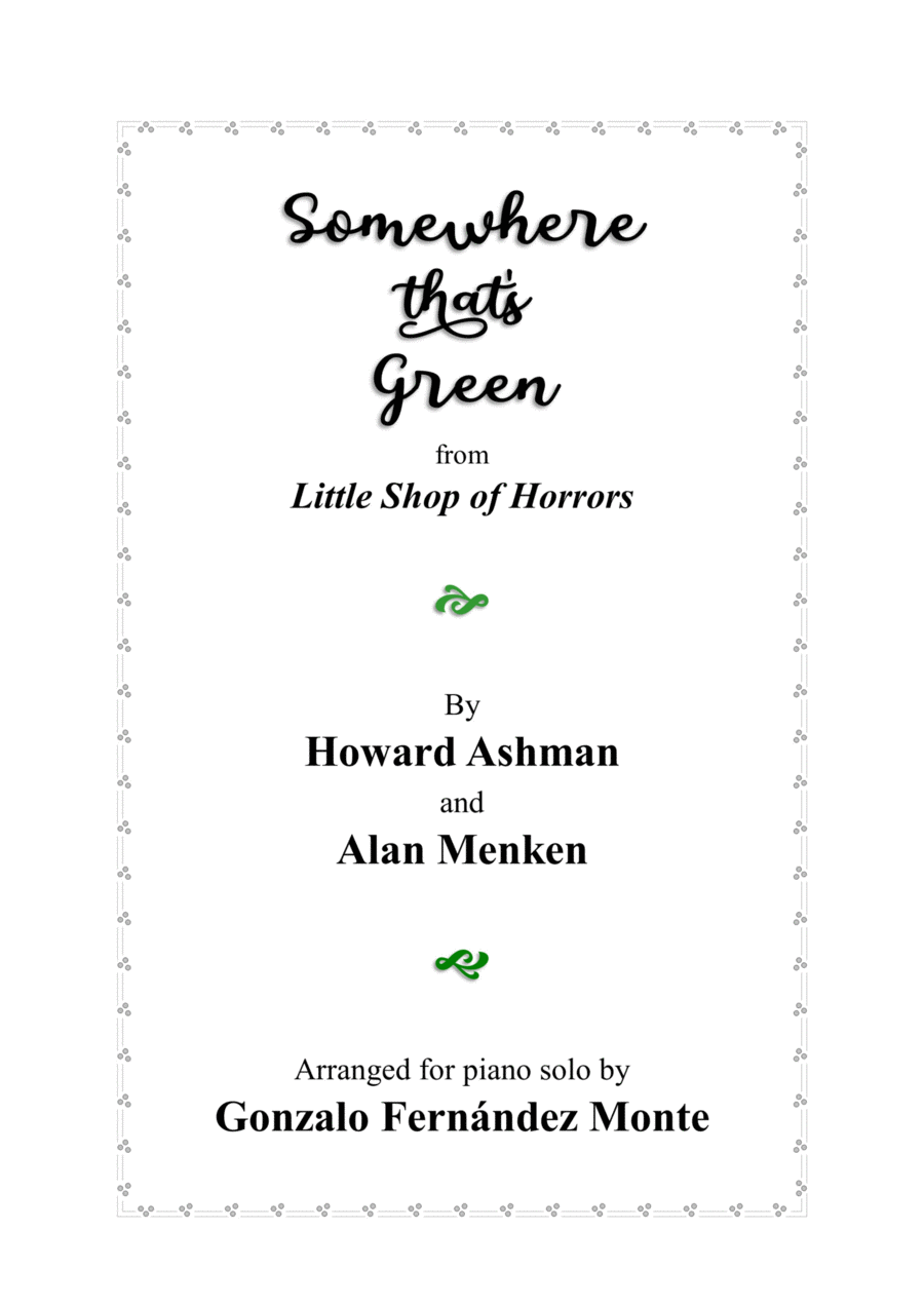 Somewhere That's Green Piano Solo scores gallery preview page 1