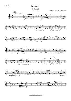 Minuet - Pezold (Bach) - Easy Arrangement