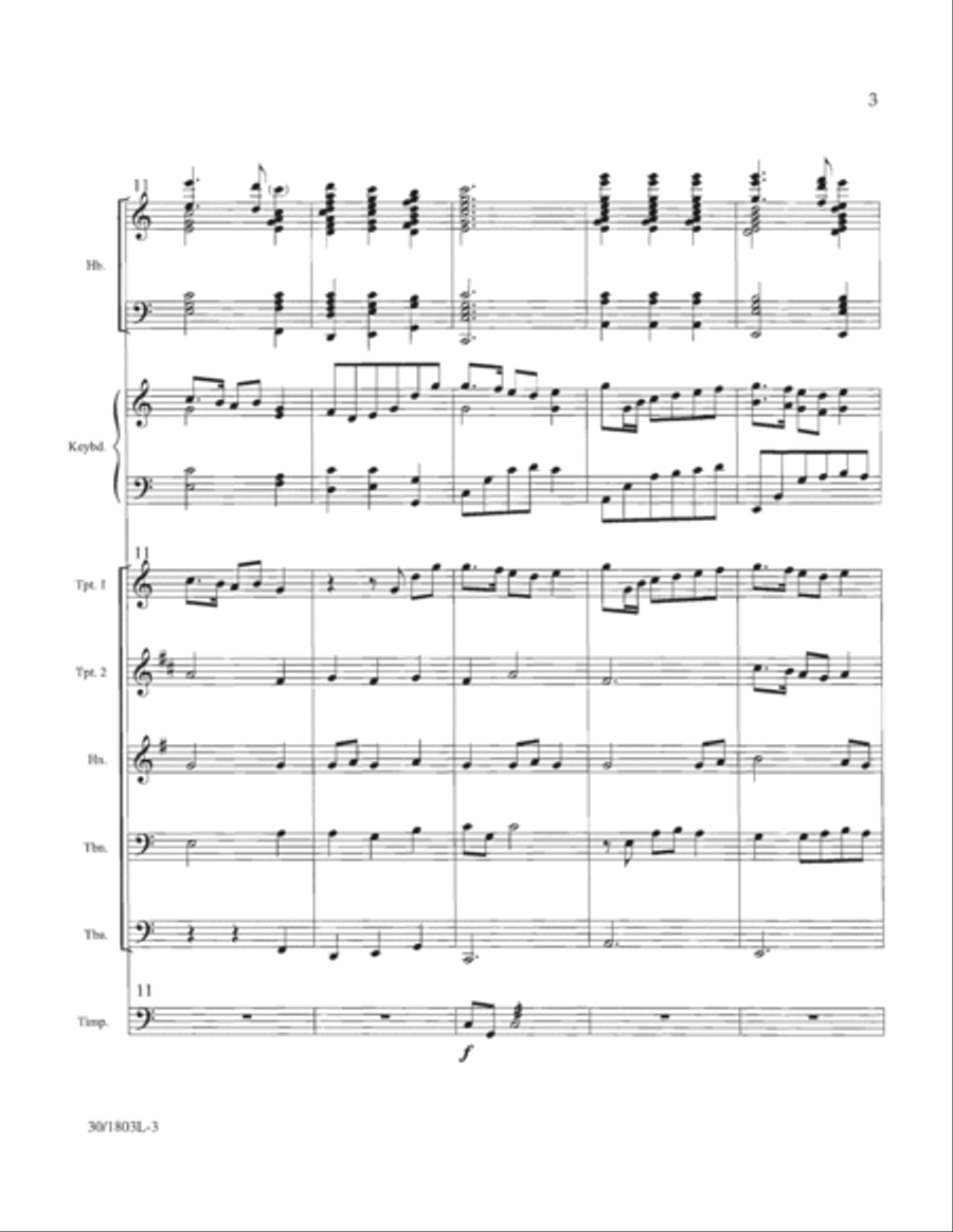 My Country 'Tis of Thee - Score and Parts for Brass and Timpani Horn scores gallery preview page 5