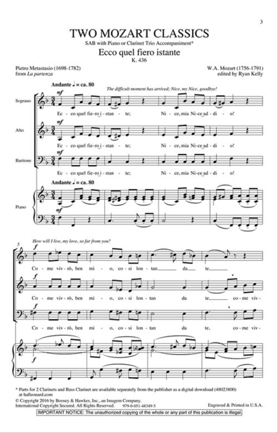 Two Mozart Classics 3-Part scores gallery preview page 2