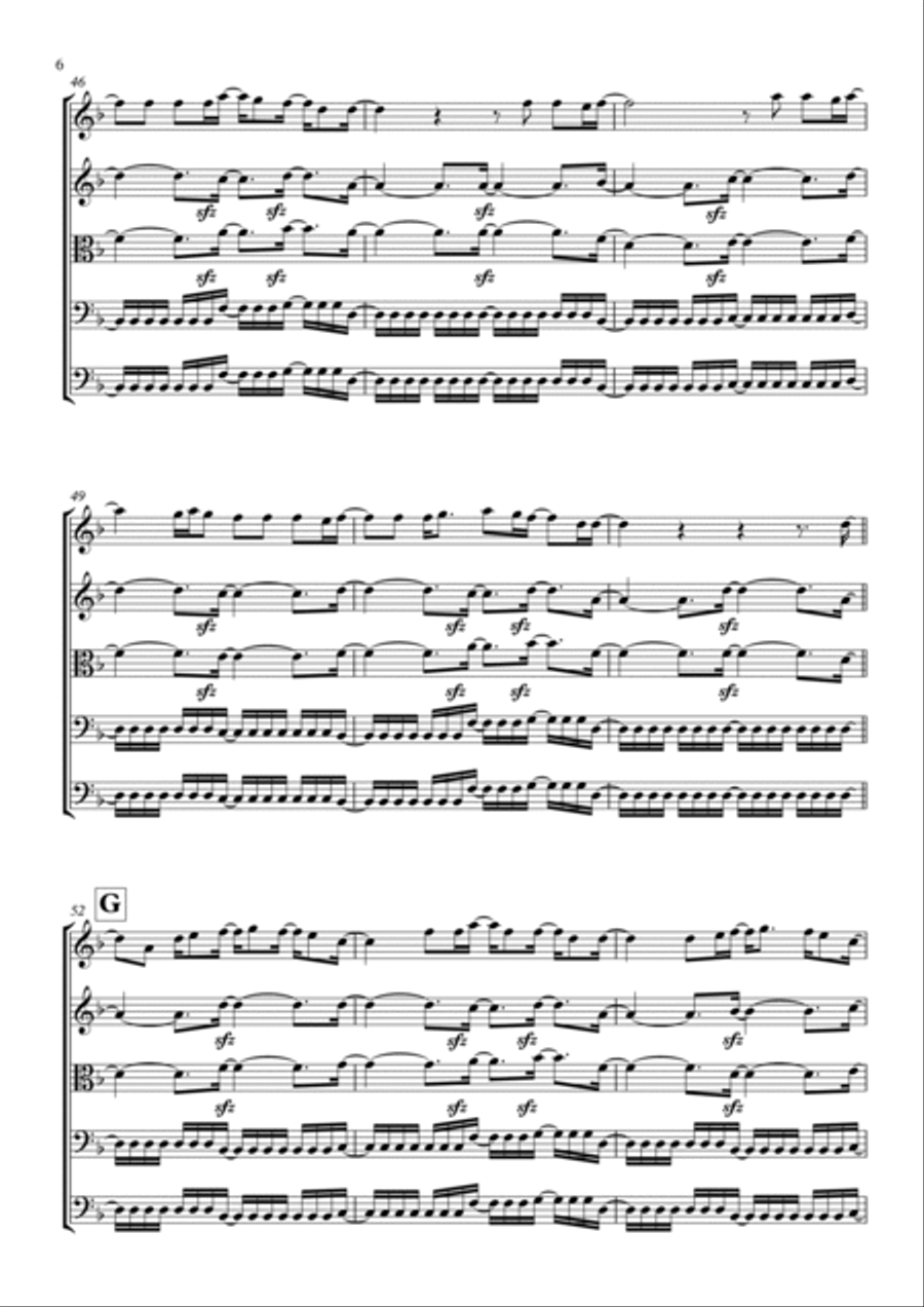 Fear Of The Dark Fear Of The Dark String Quintet scores gallery preview page 6