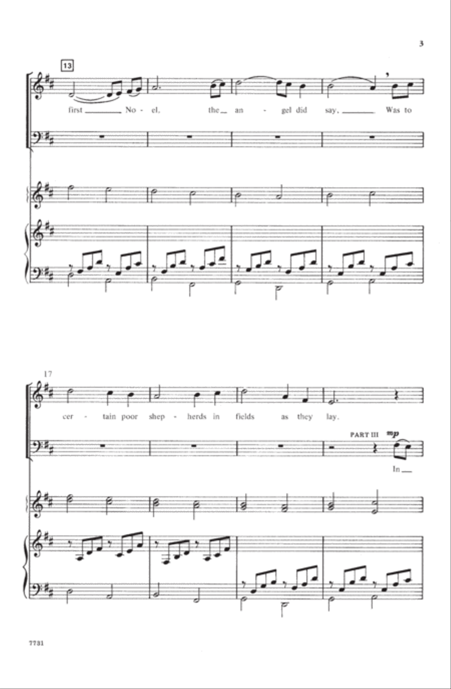 The First Noel / Pachelbel's Canon 3-Part scores gallery preview page 3