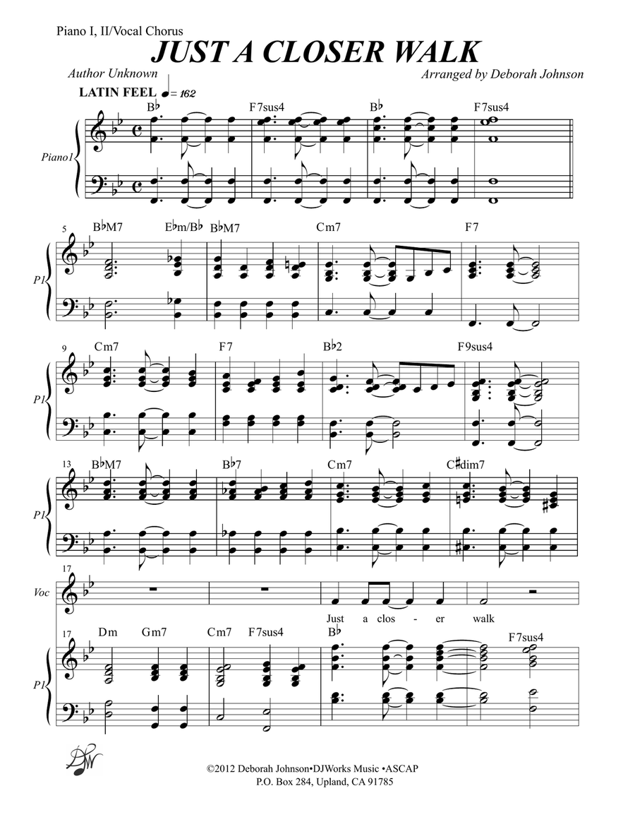Just a Closer Walk with Thee 3-Part scores gallery preview page 3