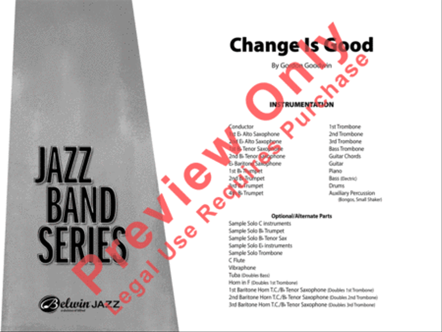 Change Is Good Jazz Ensemble scores gallery preview page 2