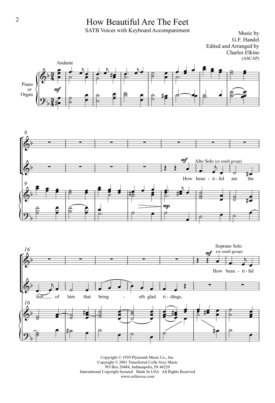 How Beautiful Are The Feet 4-Part scores gallery preview page 1