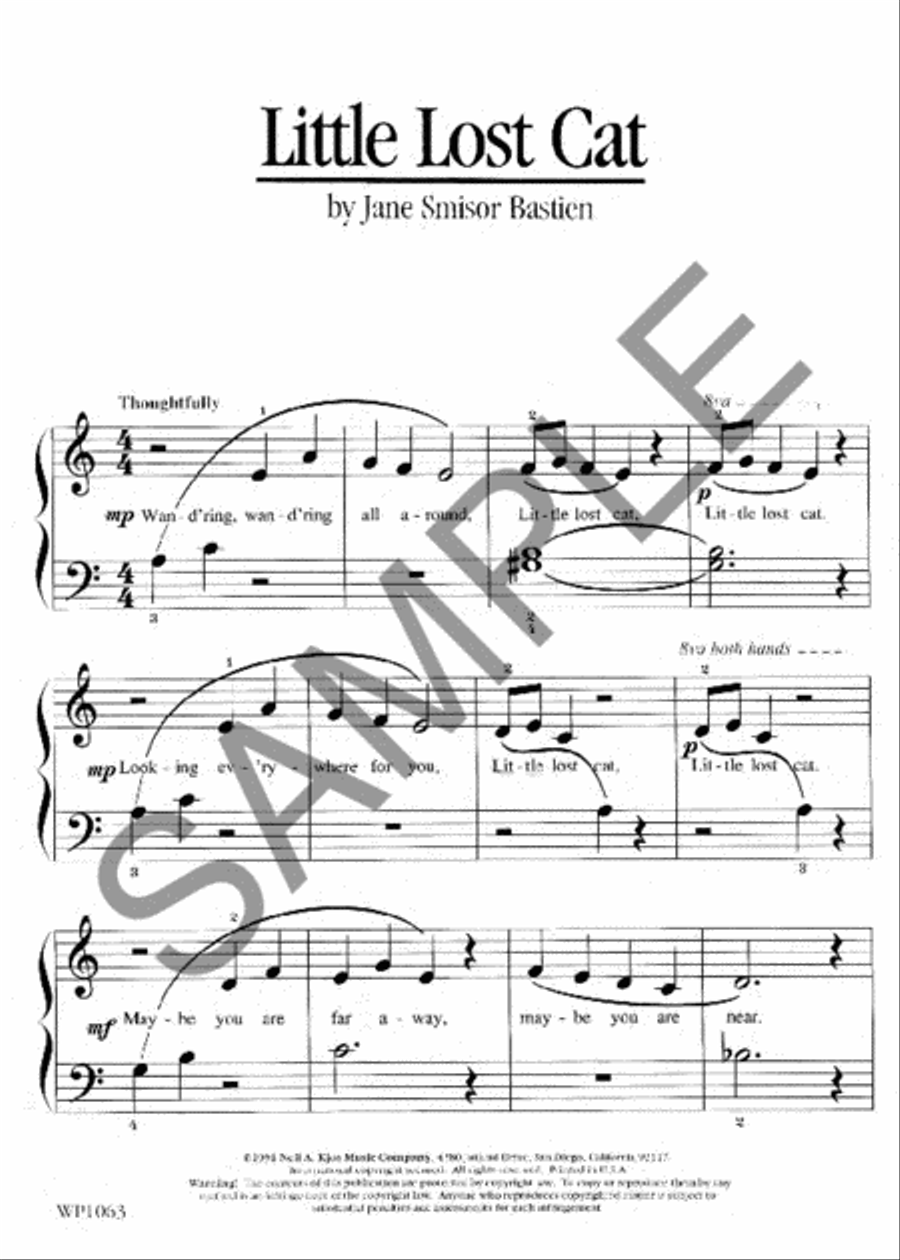 Little Lost Cat Piano Method scores gallery preview page 2