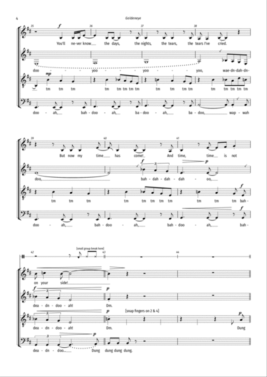 Goldeneye 4-Part scores gallery preview page 4