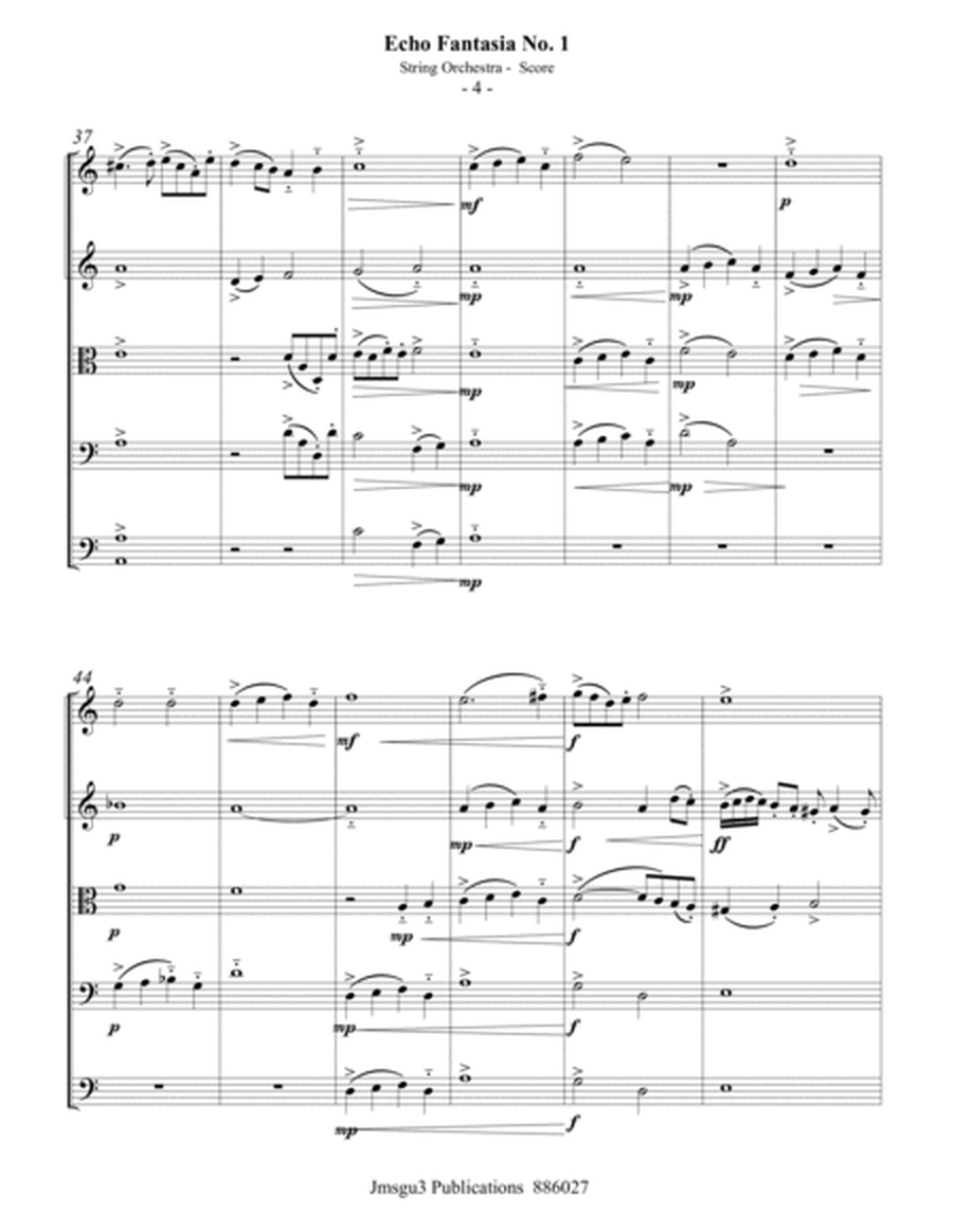 Sweelinck: Six Echo Fantasias Complete for String Orchestra - Score Only image number null