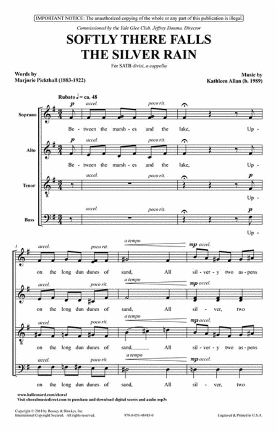 Softly There Falls the Silver Rain Divisi scores gallery preview page 2