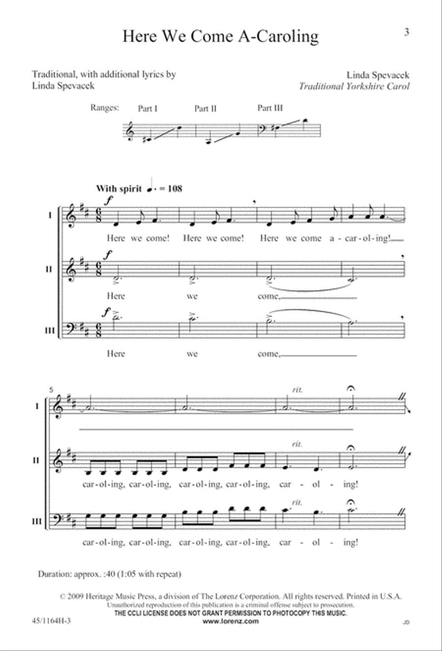 A-Caroling We Go! 3-Part scores gallery preview page 3