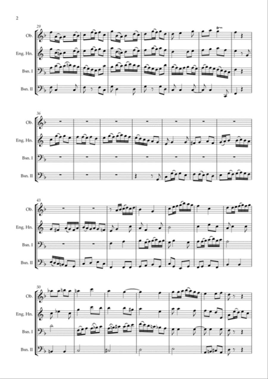 Fugue Nº2 - Double Reed Ensemble Woodwind Ensemble scores gallery preview page 2
