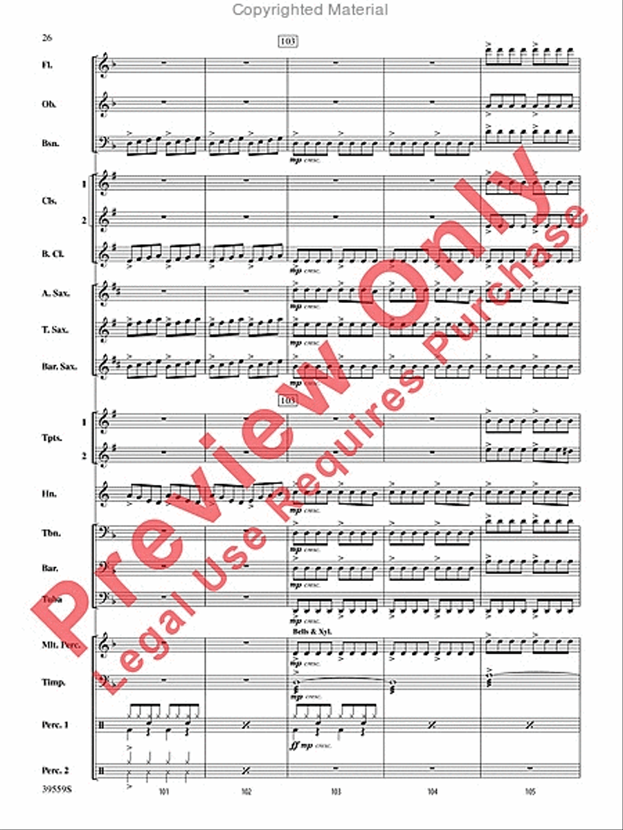 Wizards in Winter Concert Band scores gallery preview page 26