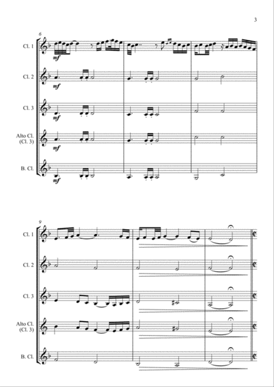 Spain Clarinet Quartet scores gallery preview page 3
