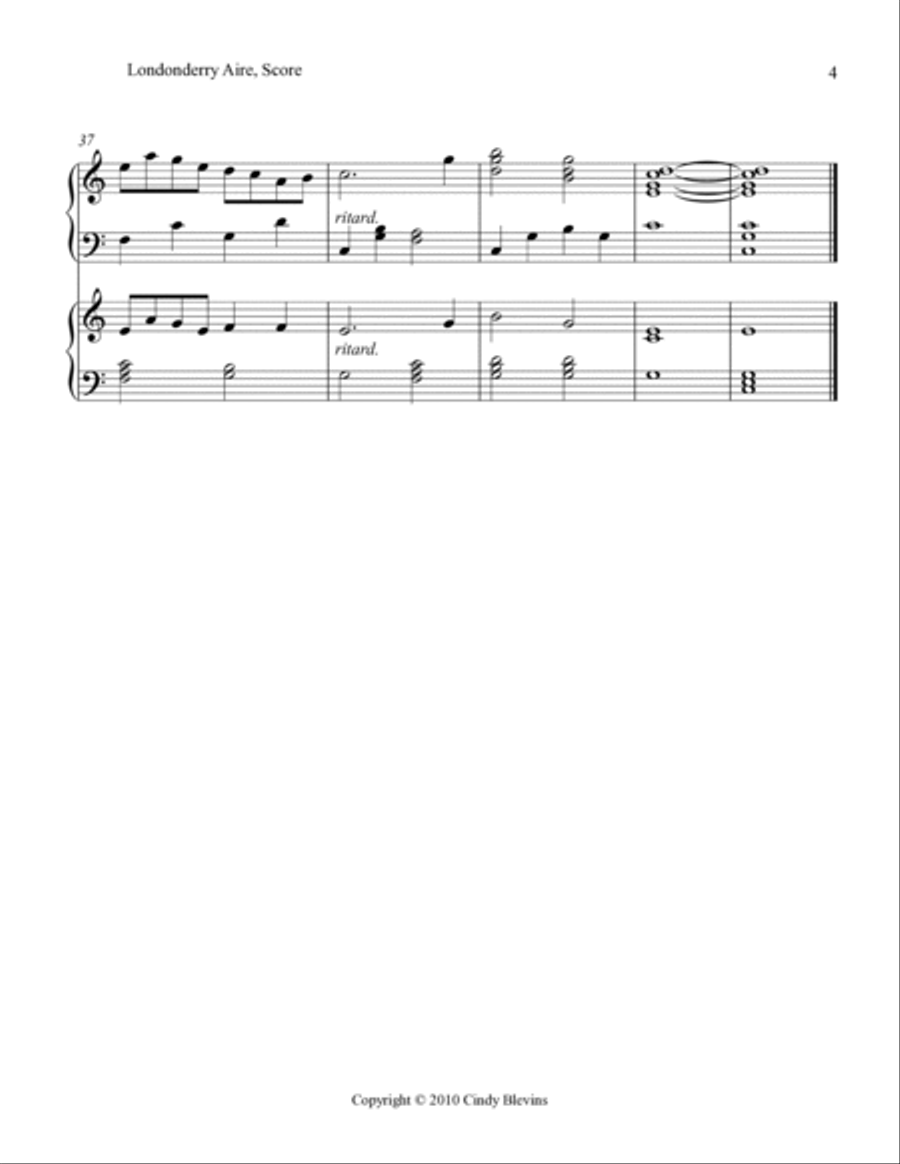 Londonderry Aire (Danny Boy), for Harp Duet Harp scores gallery preview page 5