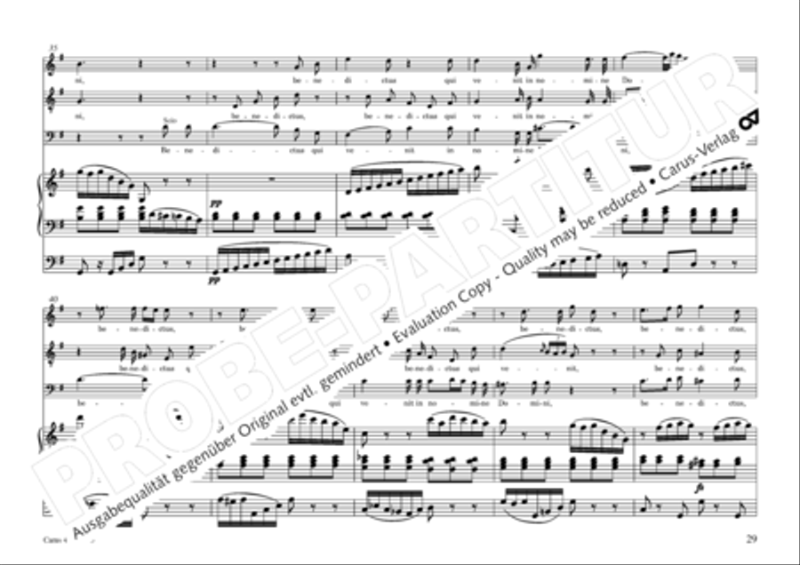 Mass in G Major 4-Part scores gallery preview page 32