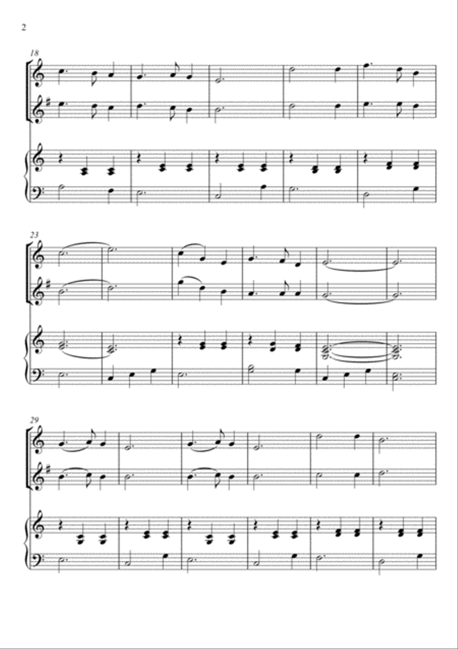 Franz Gruber - Silent Night (Oboe and English Horn Duet) Woodwind Duet scores gallery preview page 2