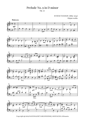 Prelude No. 9 in D minor, Op. 20 by Juozas Naujalis (1869–1934)