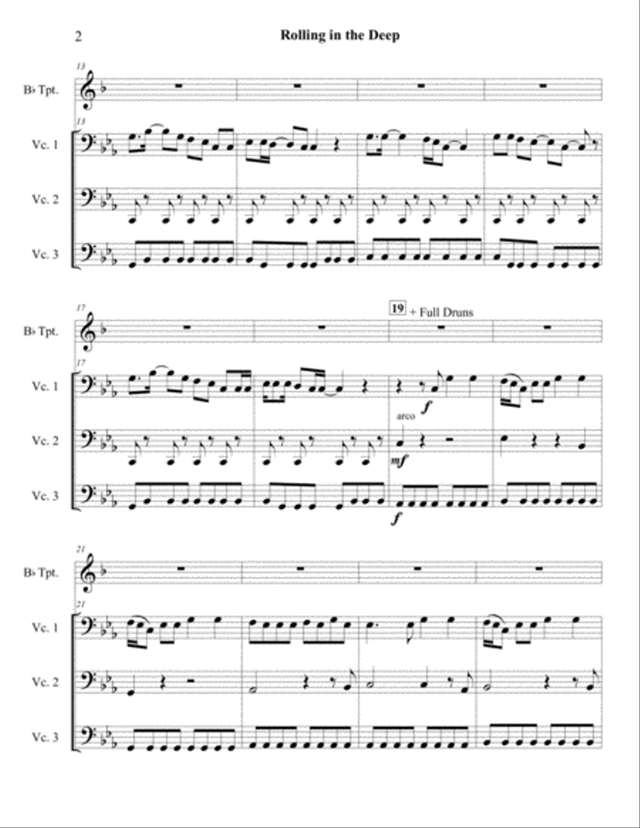 Rolling In The Deep Small Ensemble scores gallery preview page 2