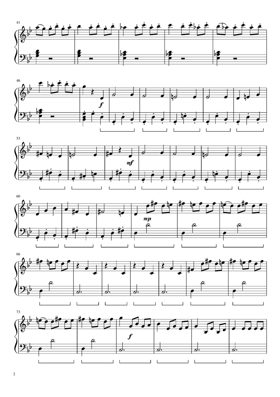 Saint-Saëns - Danse macabre (easy piano) Small Ensemble scores gallery preview page 2