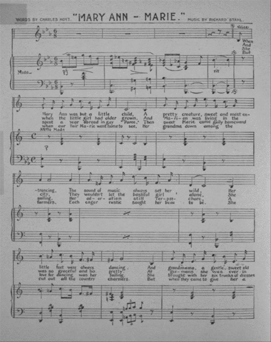 Mary Jane Marie. The Dancing Song Voice scores gallery preview page 2