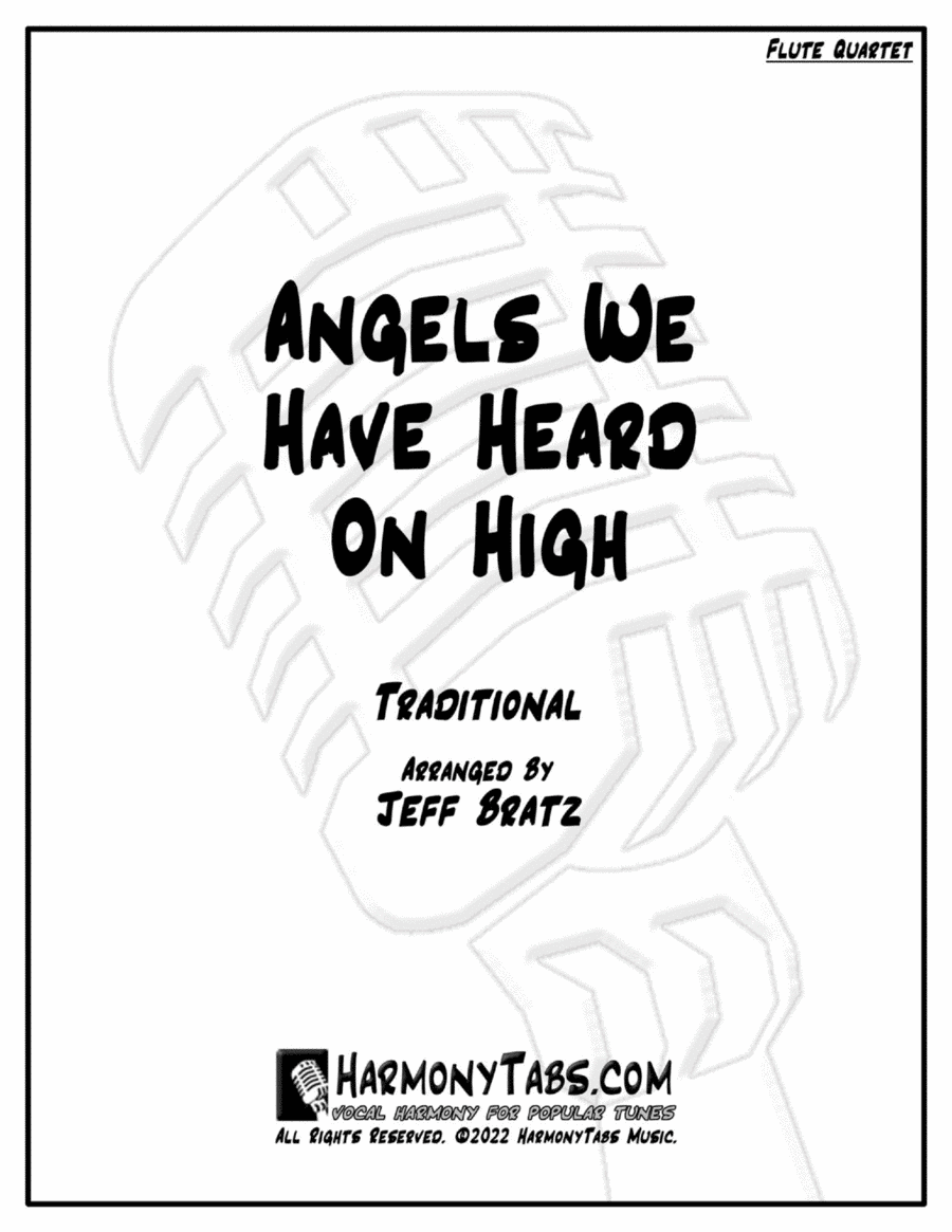 Angels We Have Heard On High (Flute Quartet) Flute Quartet scores gallery preview page 1