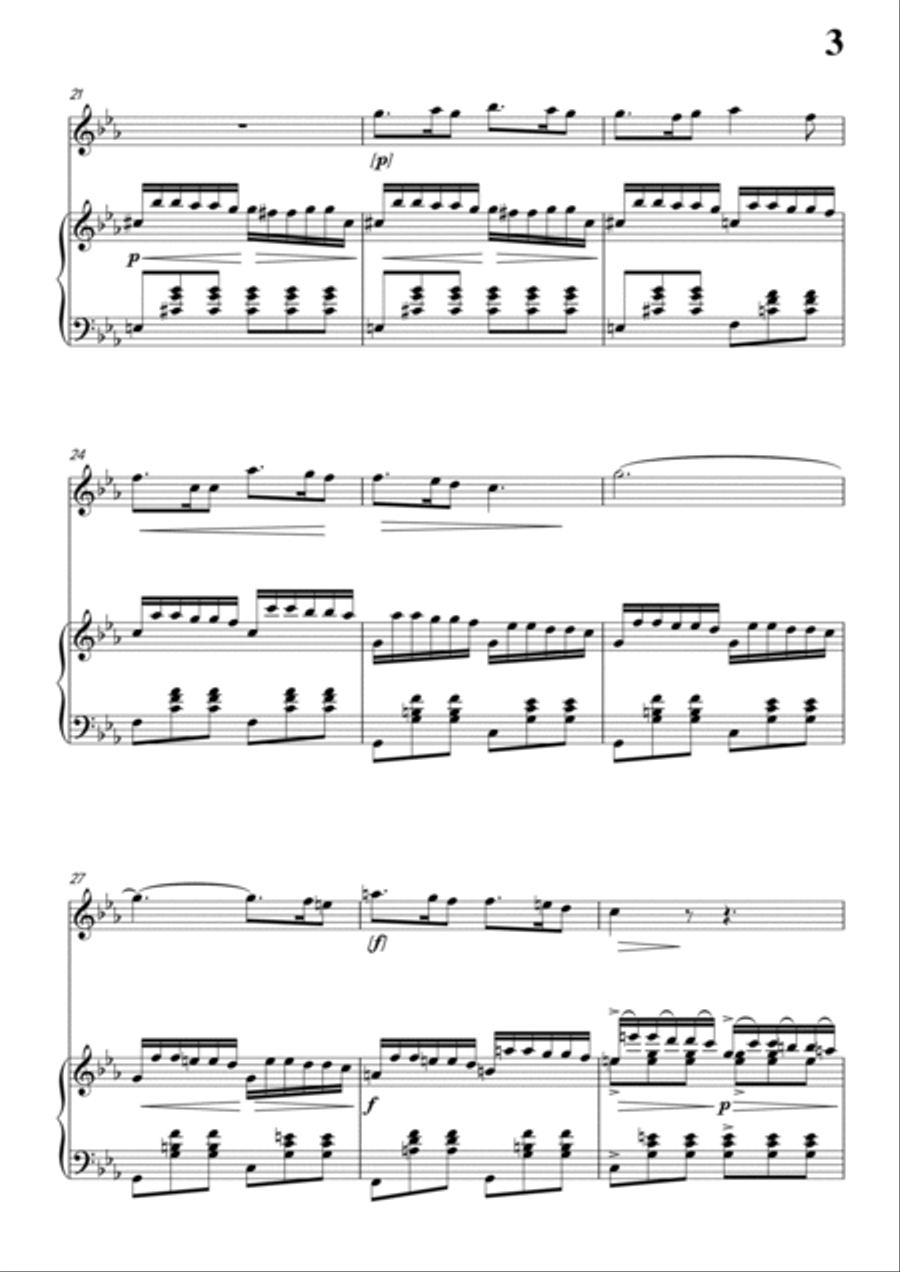 Schubert-Auf dem Wasser zu singen,for Violin and piano Voice scores gallery preview page 4